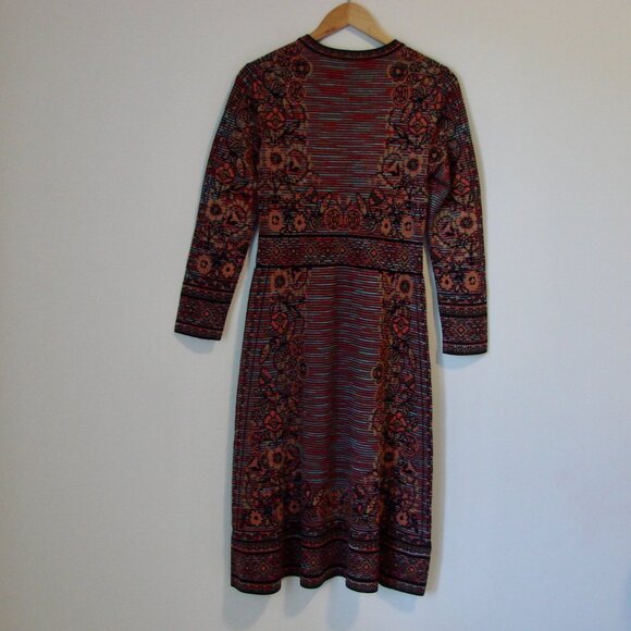 Missoni Knit Wool Blend Dress Multicolour Pattern Long Sleeve Size 44 or 8 - Picture 11 of 12